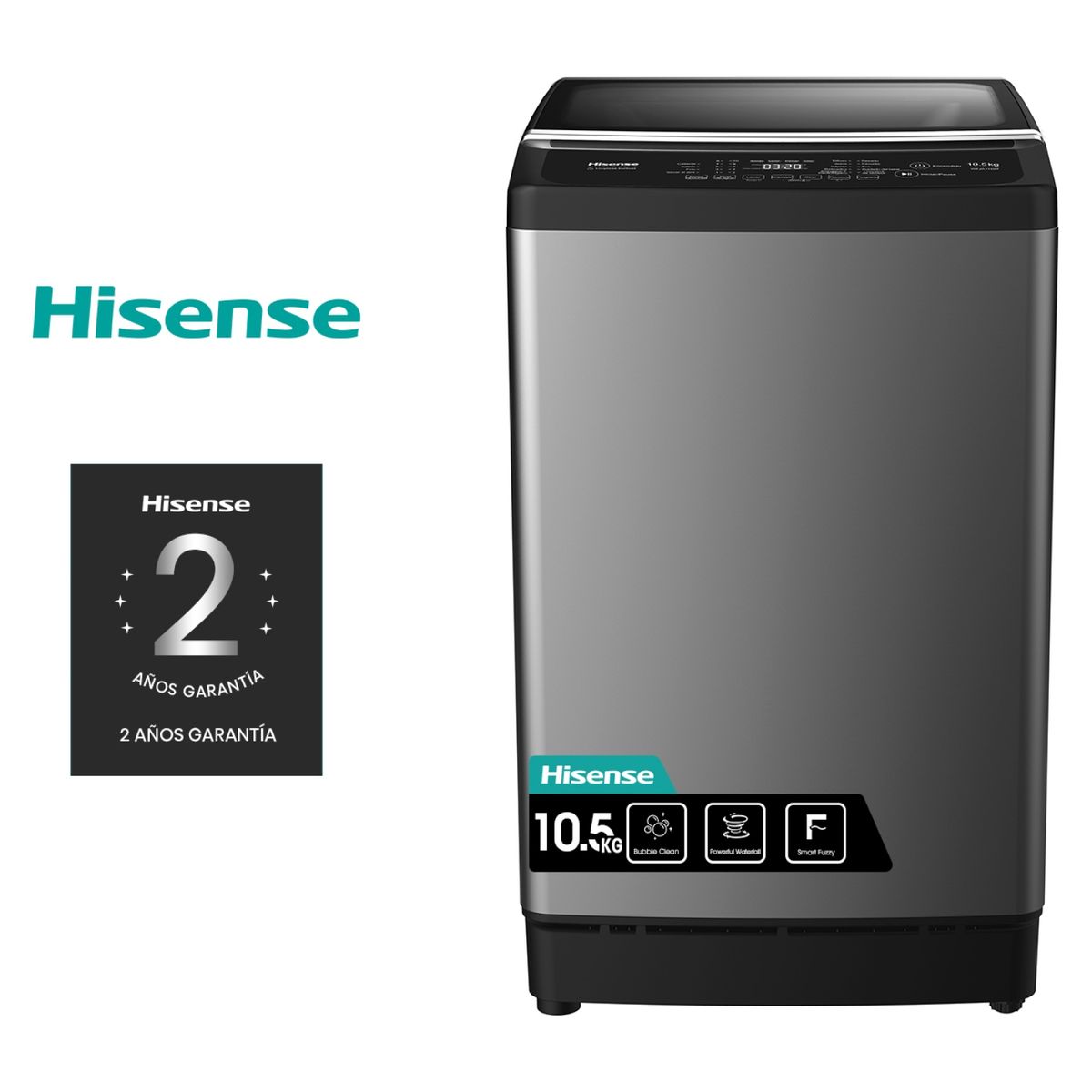 HISENSE - Lavadora Hisense Automática WTJA1102T 10.5 Kg.