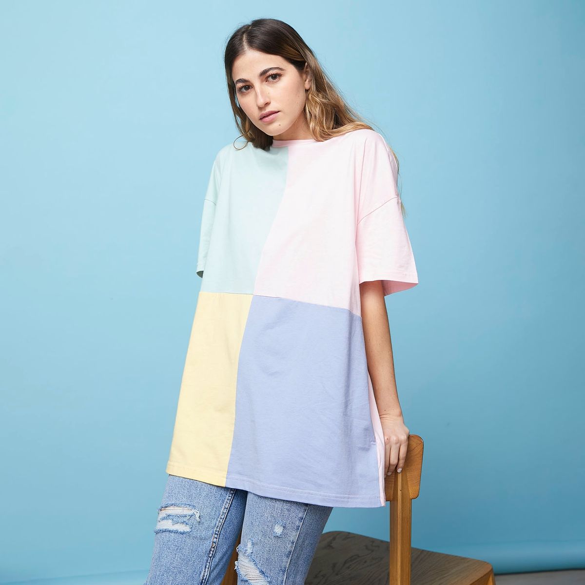 ONLY - Only Polera Oversize Algodón Mujer