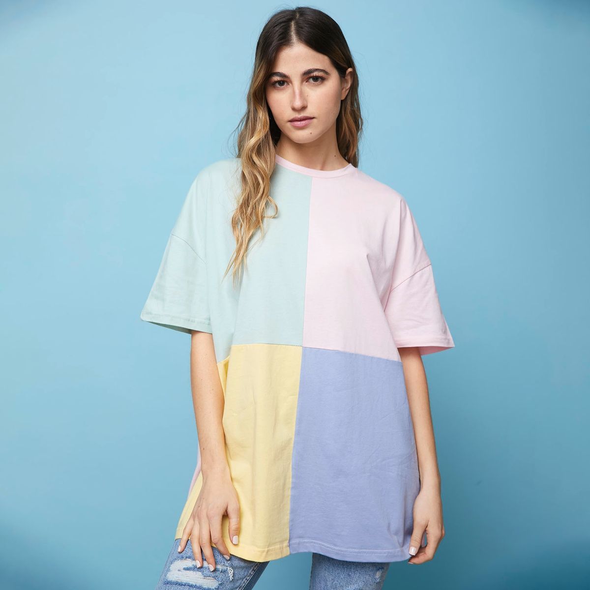 ONLY - Only Polera Oversize Algodón Mujer