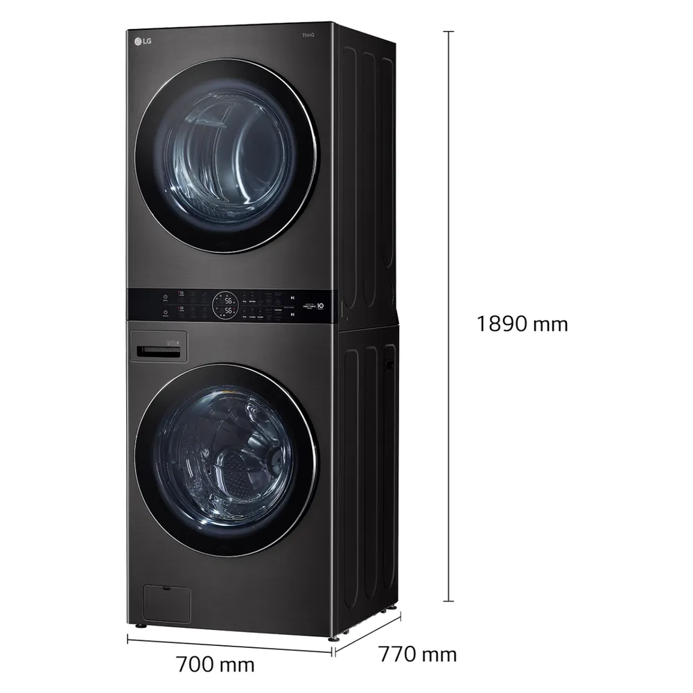 LG WK22BS6 WashTower 22/16 kg Negro, foto 13
