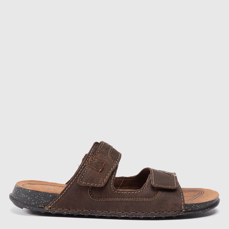 CLARKS - Sandalia Hombre Cuero Café Clarks