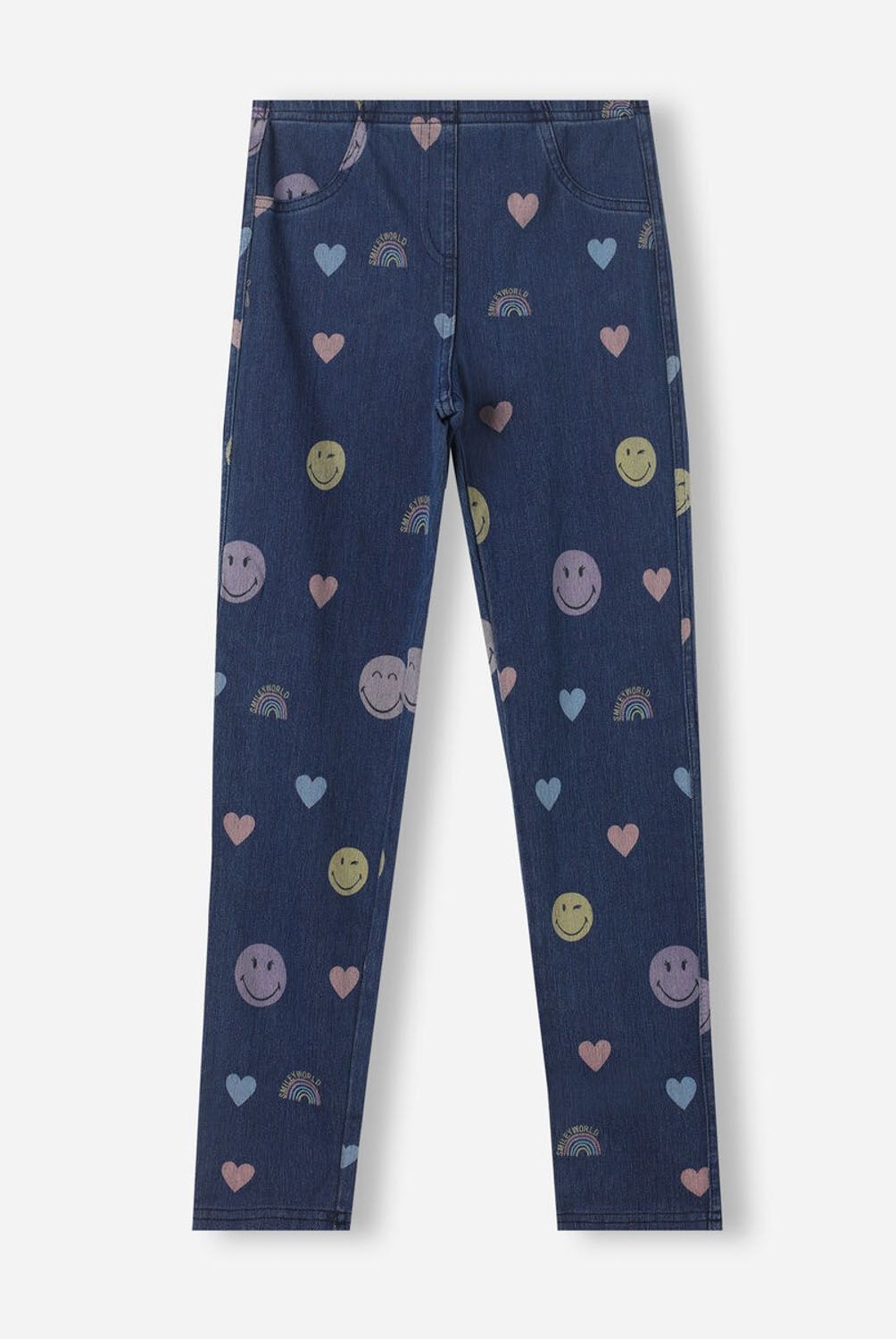 CALZEDONIA - Leggings De Niña Denim Estampado Smiley® Calzedonia