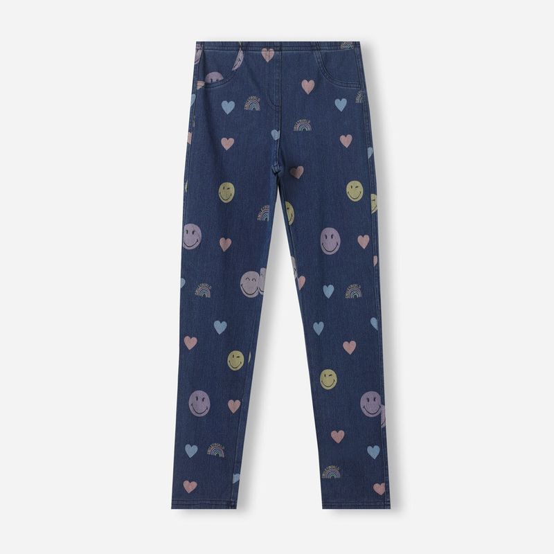 CALZEDONIA Leggings De Niña Denim Estampado Smiley® Calzedonia