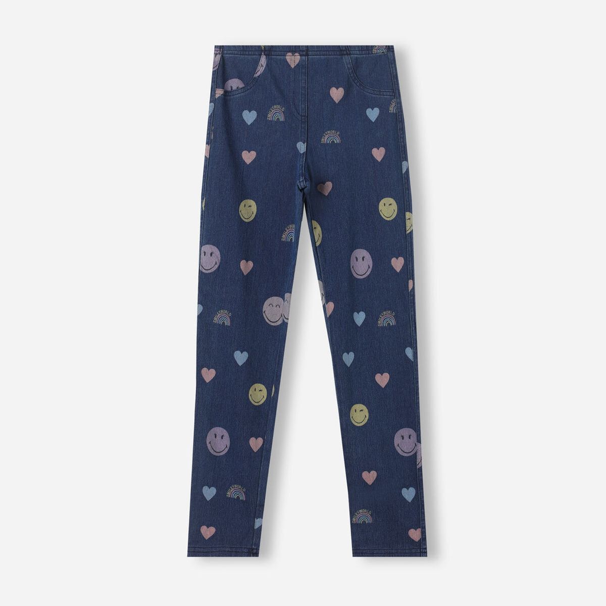 CALZEDONIA - Leggings De Niña Denim Estampado Smiley® Calzedonia