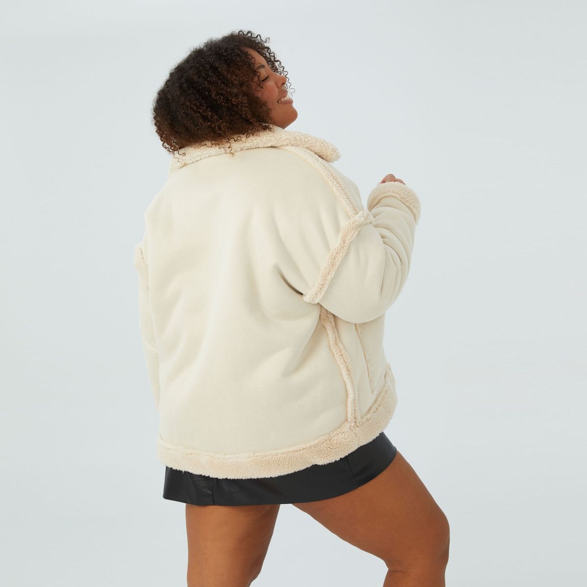 COTTON ON - Cotton On Chaqueta Teddy Reversible Curve Mujer