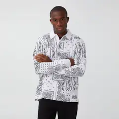 COTTON ON - Polera Manga Larga Cuello Piqué Algodón Hombre