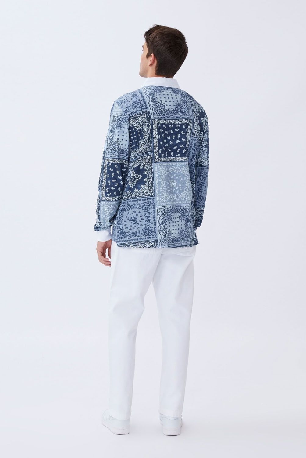 COTTON ON - Polera Manga Larga Cuello Piqué Algodón Hombre Cotton On
