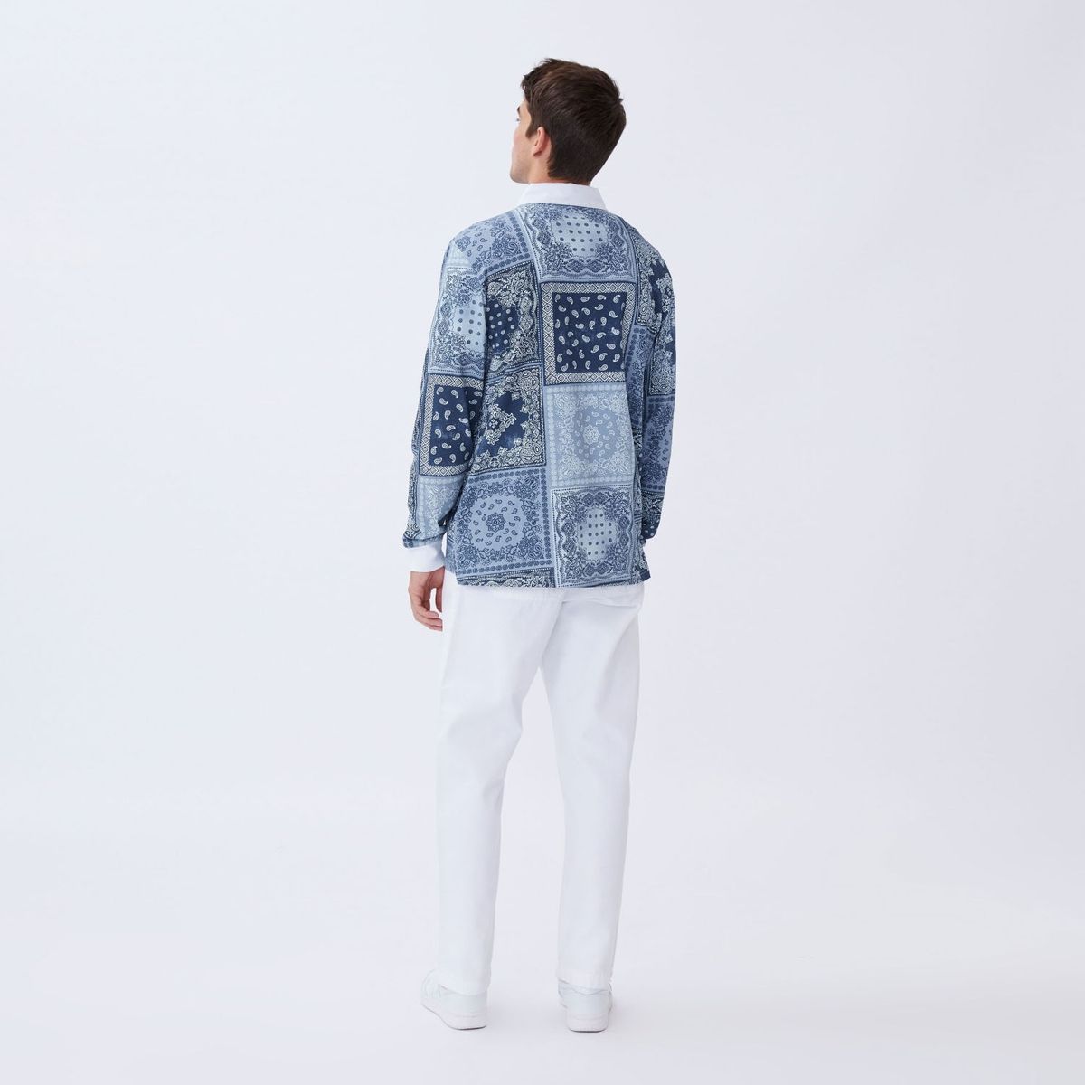 COTTON ON - Polera Manga Larga Cuello Piqué Algodón Hombre Cotton On