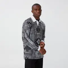 COTTON ON - Polera Manga Larga Cuello Piqué Algodón Hombre