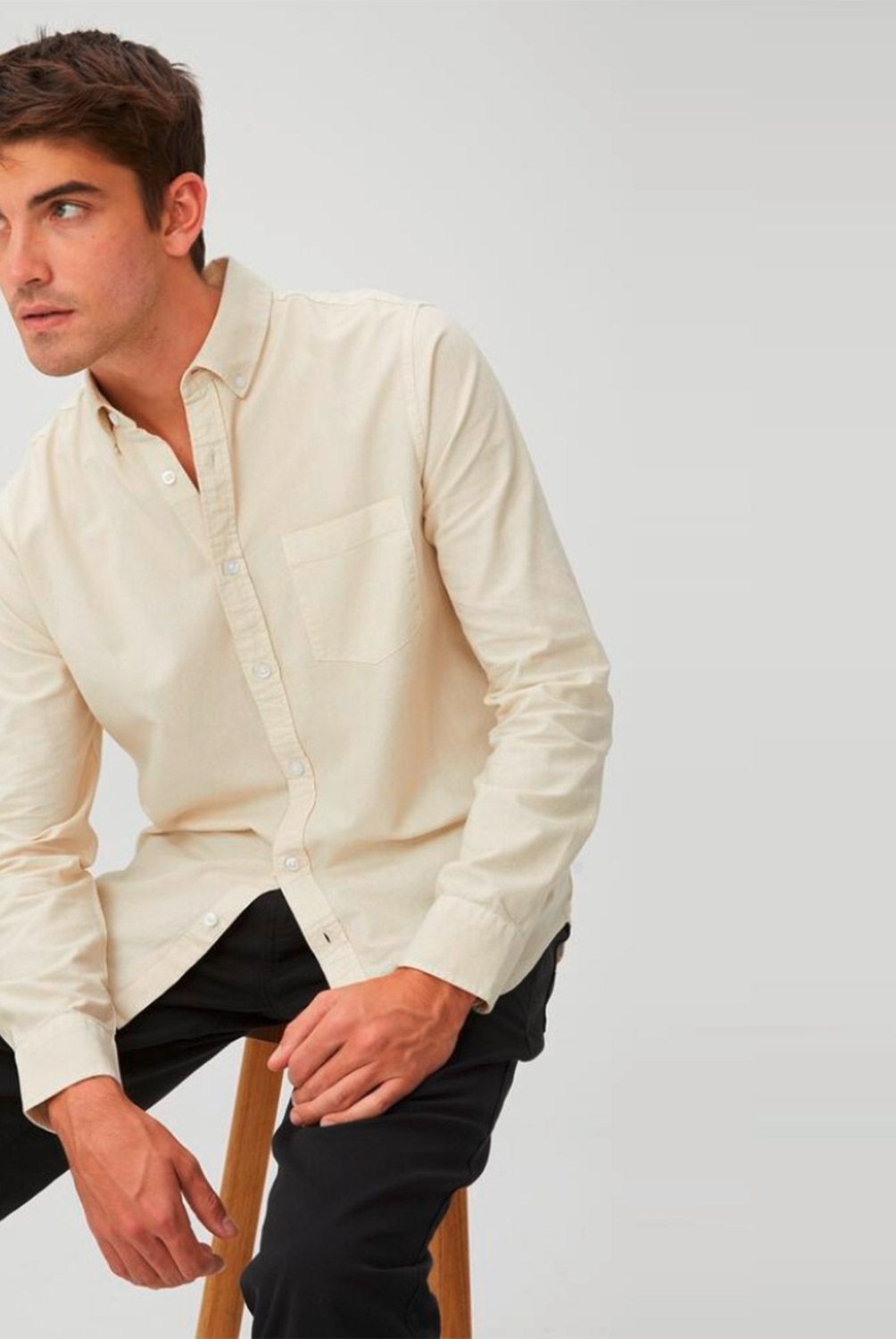 COTTON ON - Camisa Manga Larga Hombre Cotton On