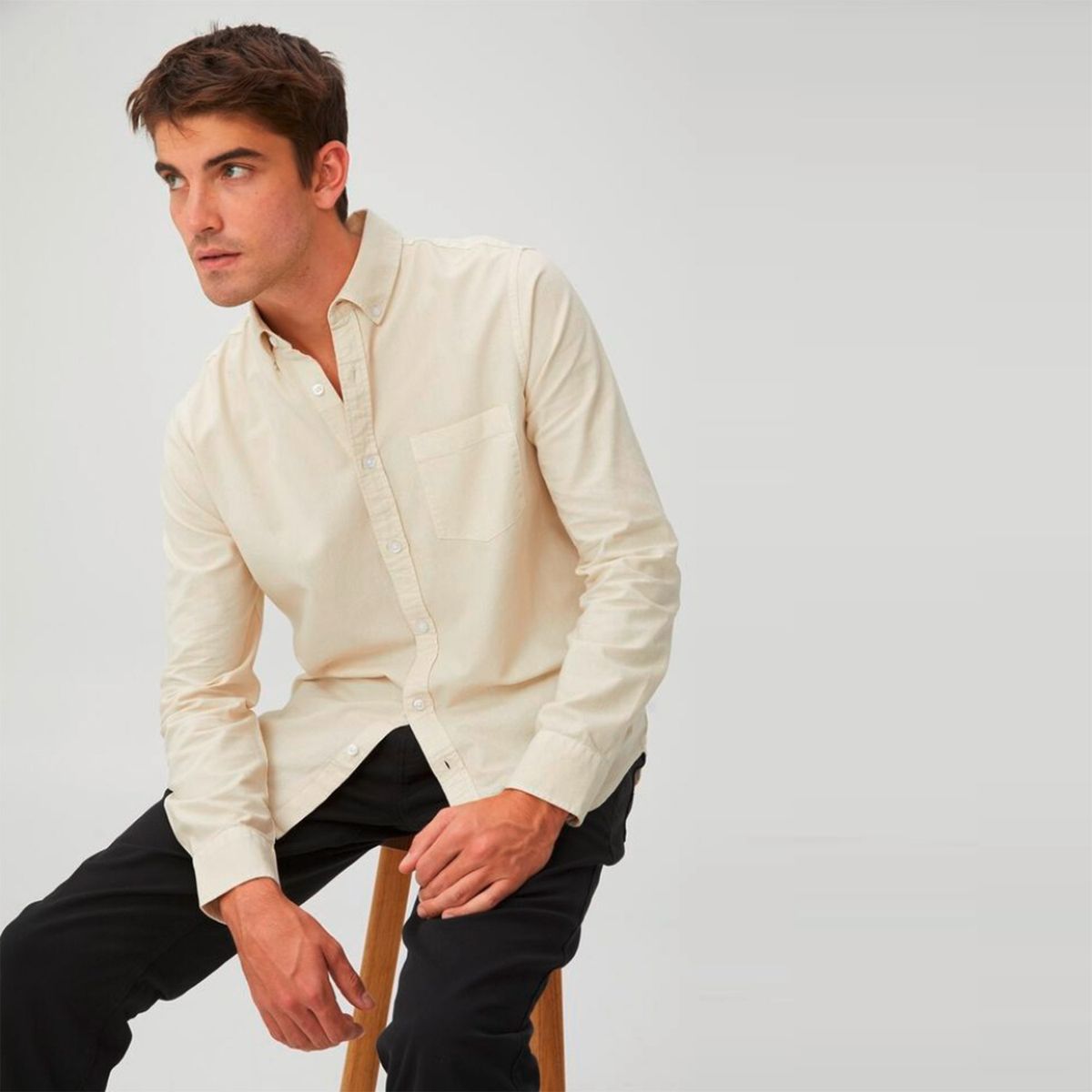 COTTON ON - Camisa Manga Larga Hombre Cotton On