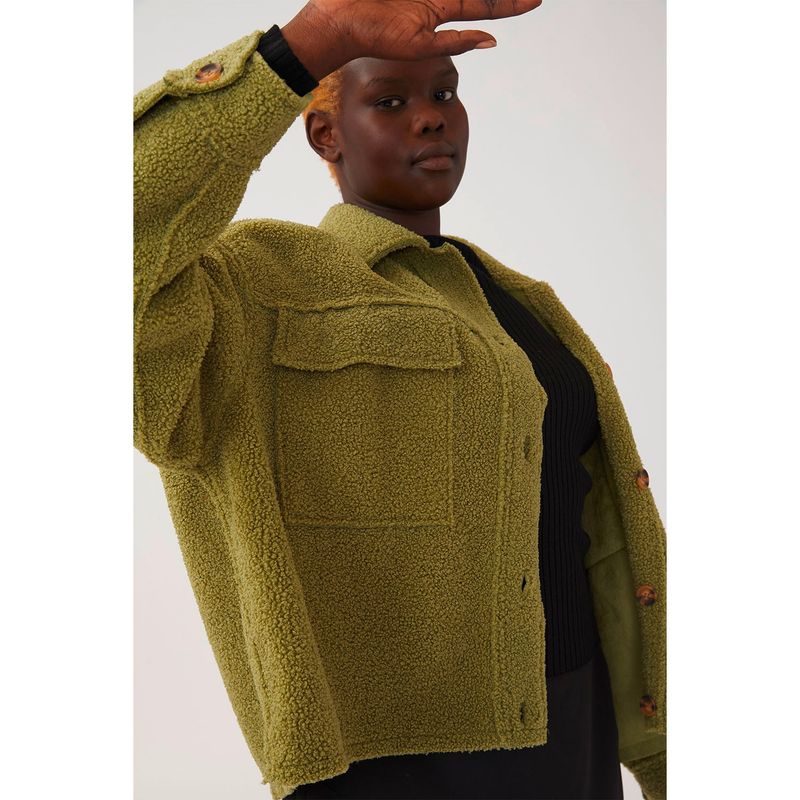 COTTON ON - Chaqueta Teddy Curve Mujer Cotton On