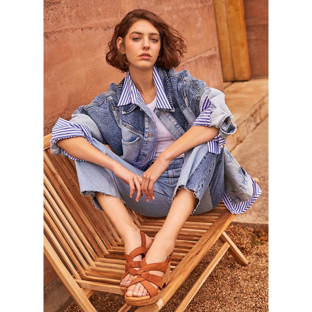 CLARKS - Sandalia Mujer Cuero Café Clarks