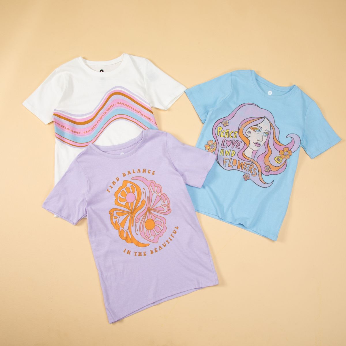 COTTON ON - Poleras Algodón Pack 3 Unidades Niña Cotton On