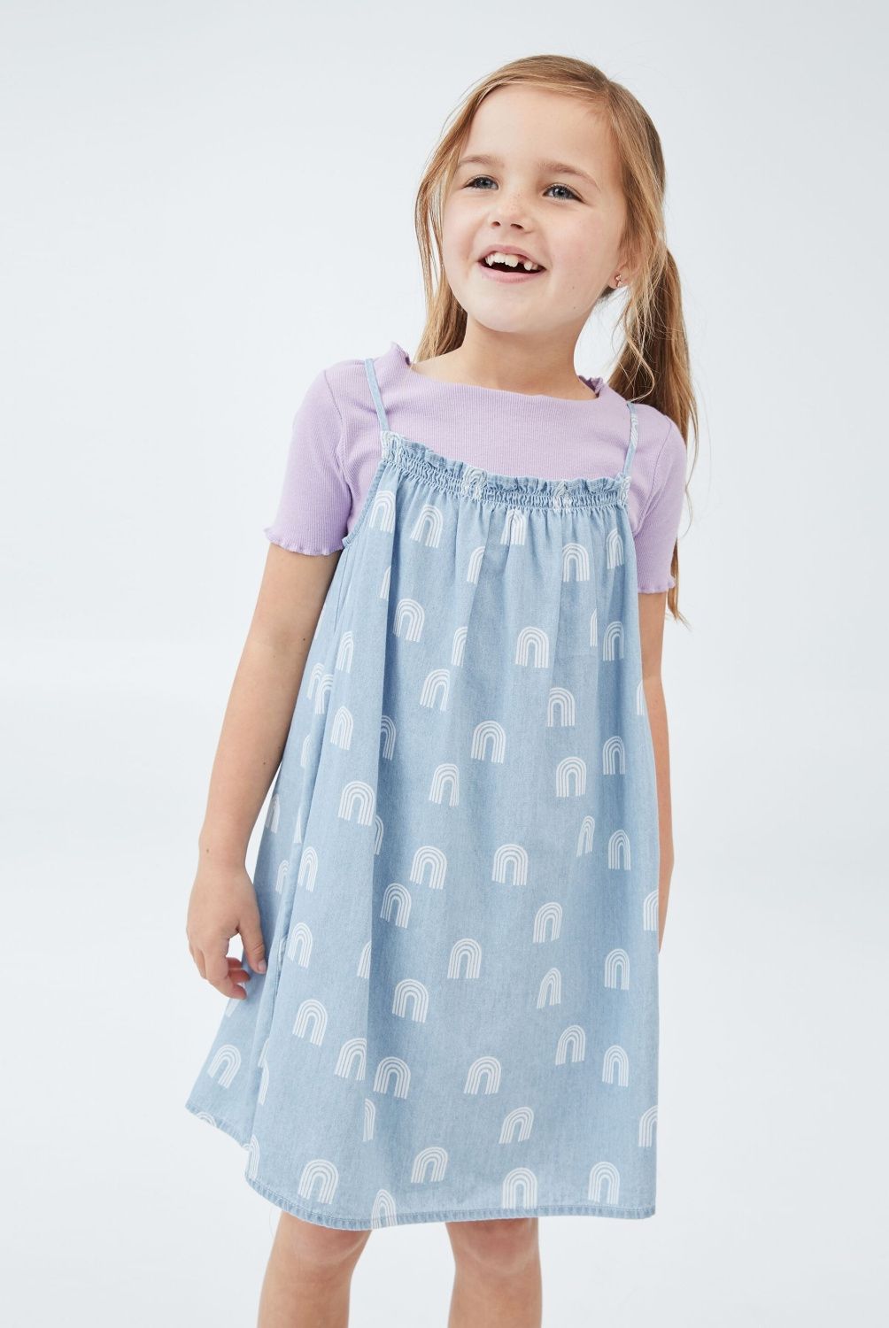 COTTON ON - Vestido Manga Corta Niña Cotton On