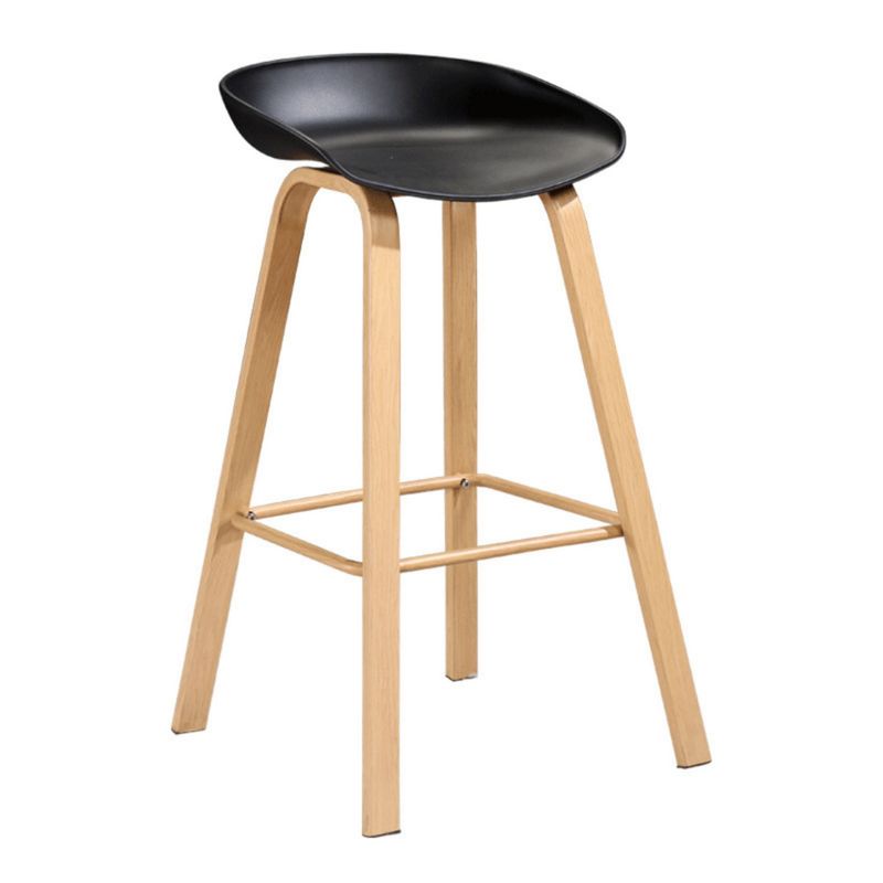 FMFURNITURE - Banca Piso Bar B-47 Negro/Café Claro FmFurniture