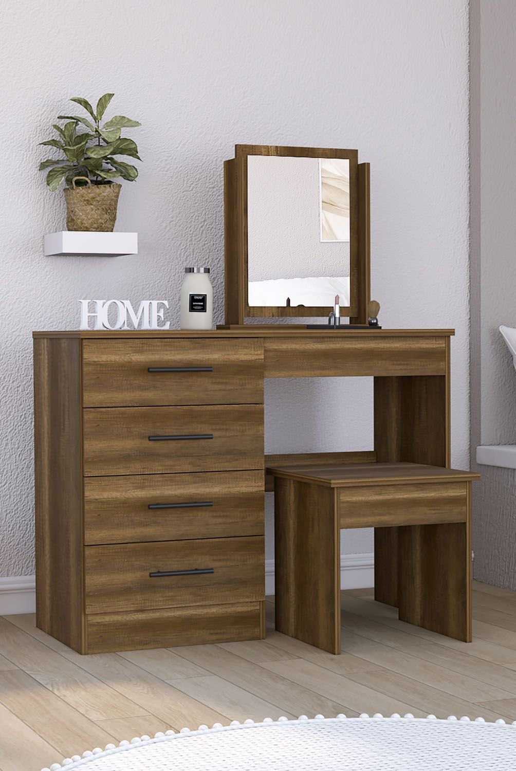 TUHOME - Mueble Tocador Kaia Caramelo/Wengue Tuhome