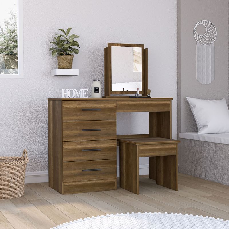 TUHOME - Mueble Tocador Kaia Caramelo/Wengue Tuhome