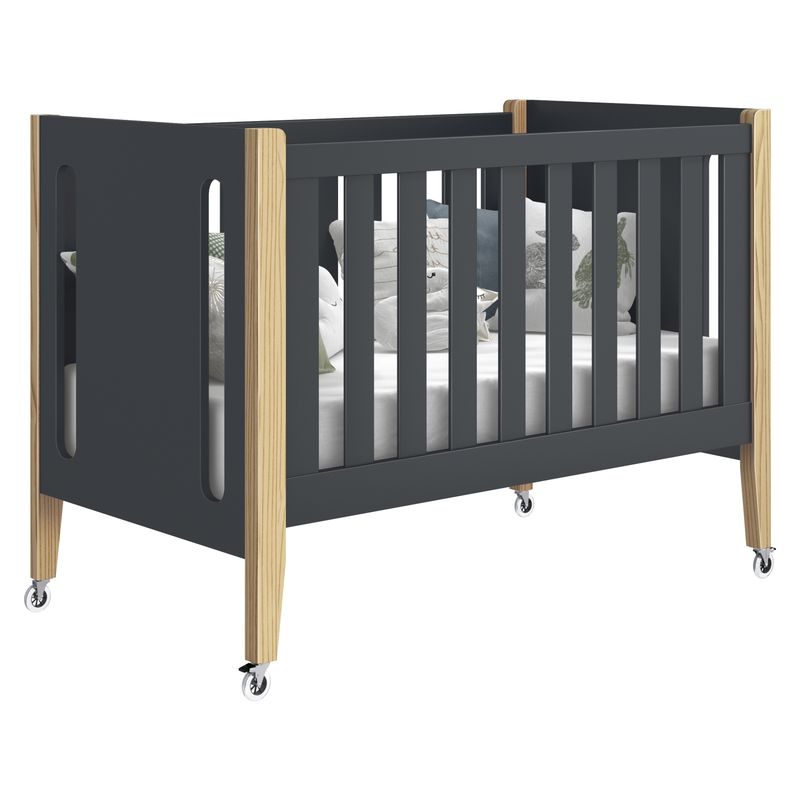 KIDSCOOL - Cuna 23265Boom 3en1 Grafito Natural Kidscool