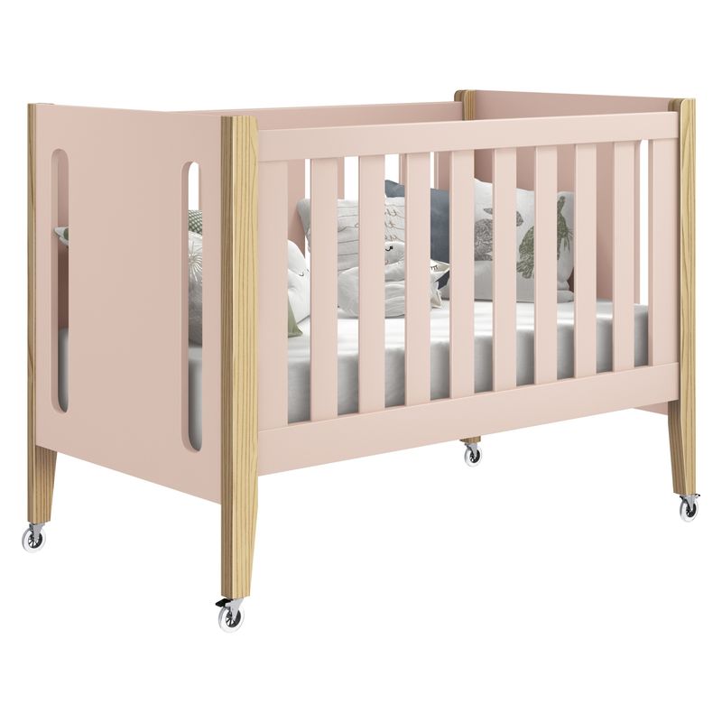 KIDSCOOL - Cuna 20265 Boom 3en1 Rosa Natural Kidscool