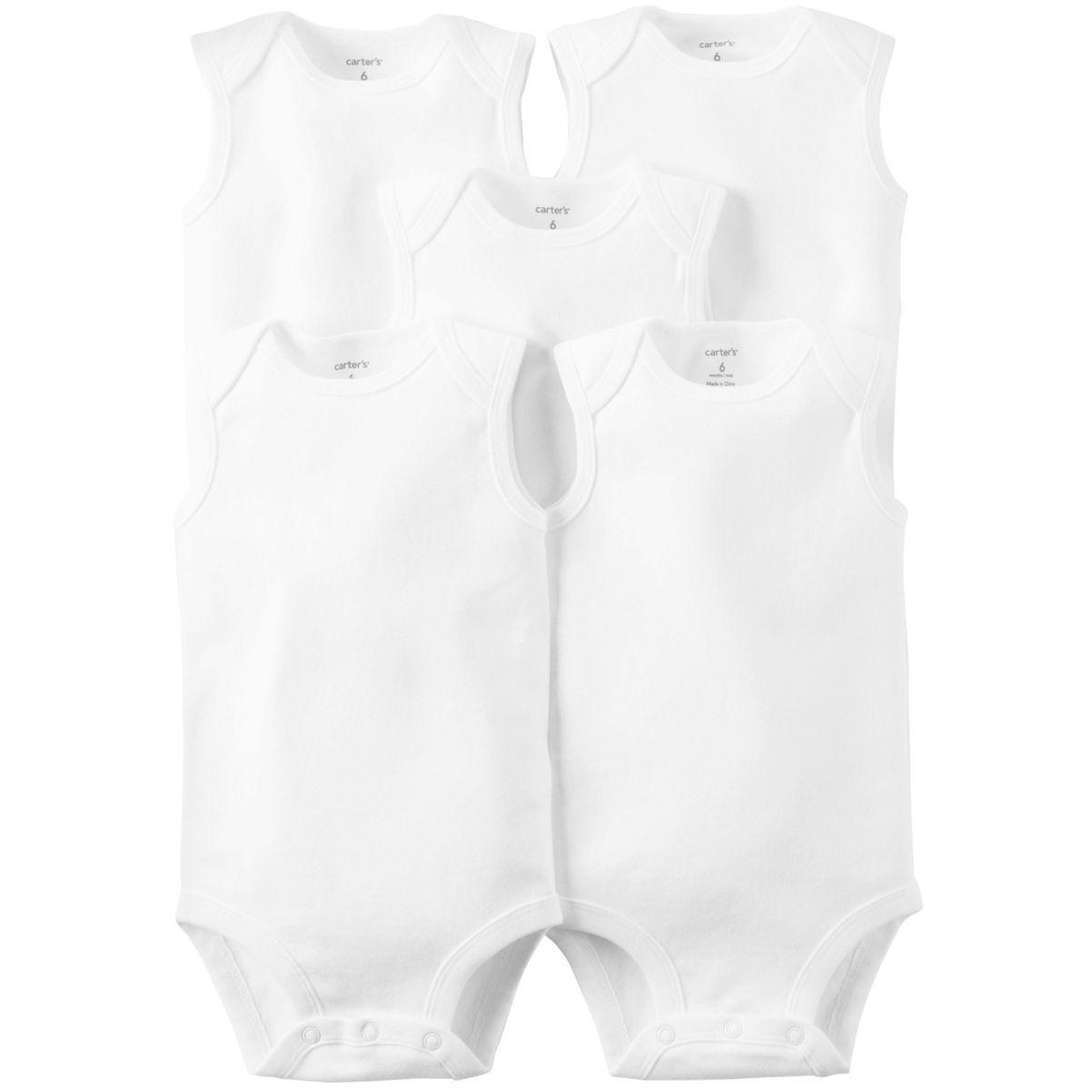 CARTER'S - Bodys Básicos Algodón Manga Corta Pack 5 Unidades Unisex Bebé Carter's