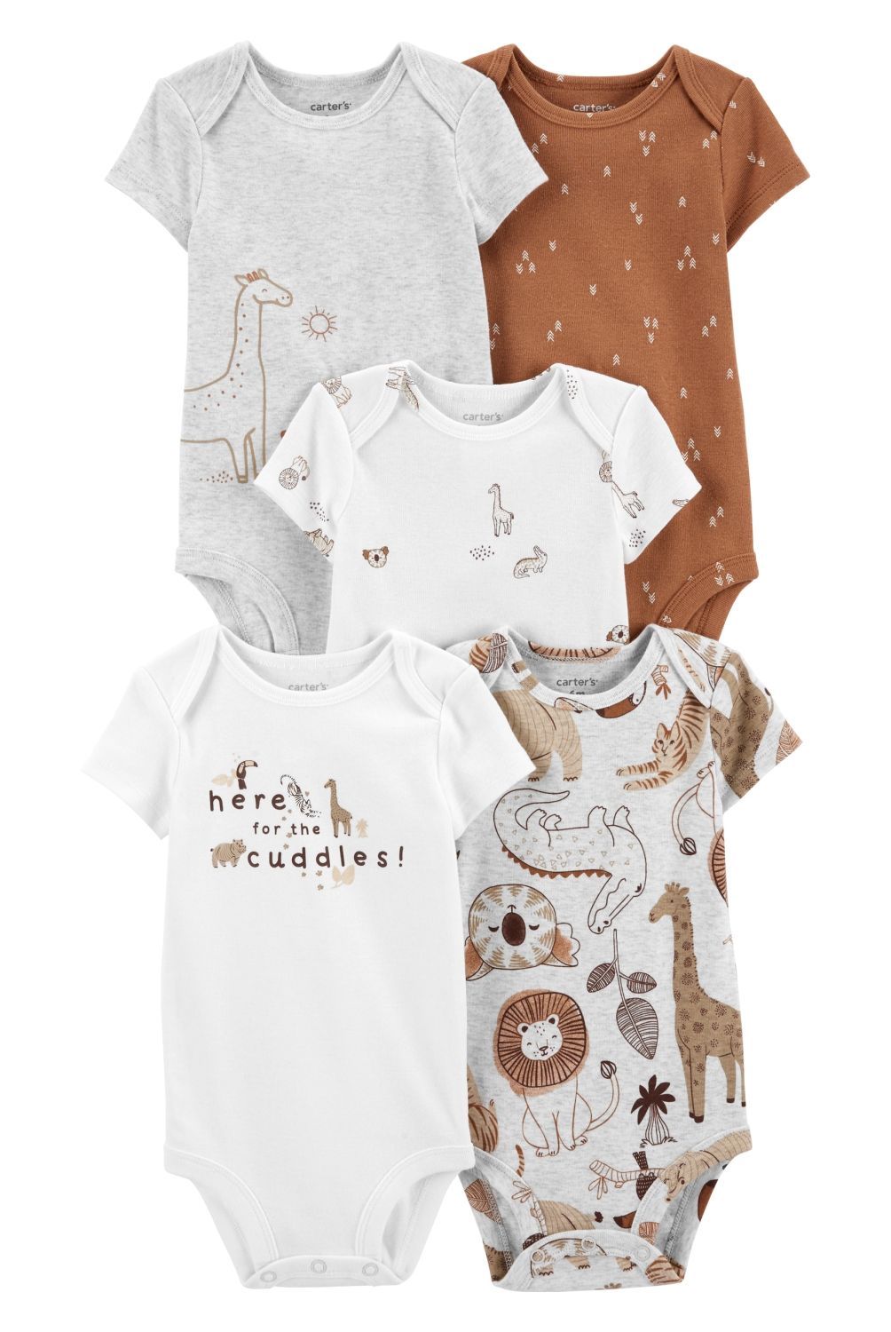 CARTER'S - Bodies Algodón Manga Corta Pack 5 Unidades Unisex Bebé Carter's