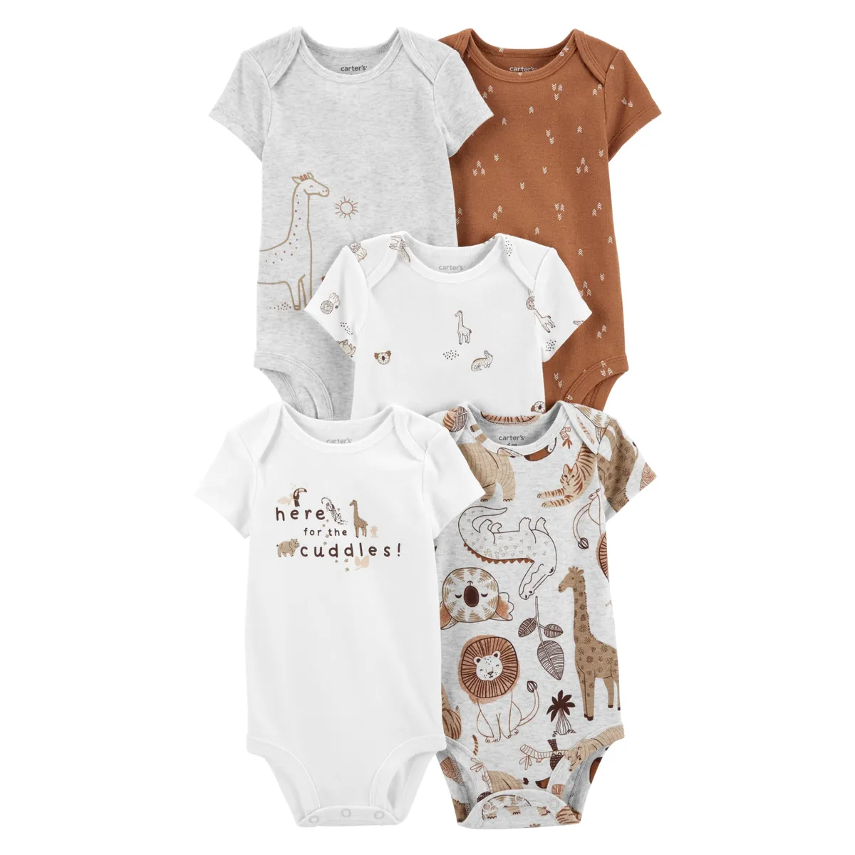 CARTER'S - Bodies Algodón Manga Corta Pack 5 Unidades Unisex Bebé Carter's