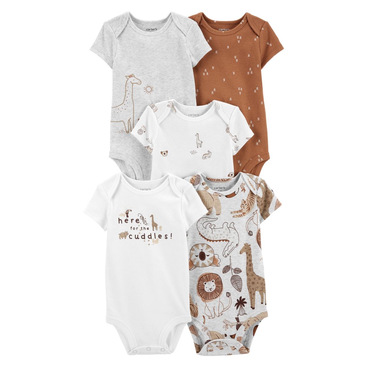 CARTER'S - Bodies Algodón Manga Corta Pack 5 Unidades Unisex Bebé Carter's