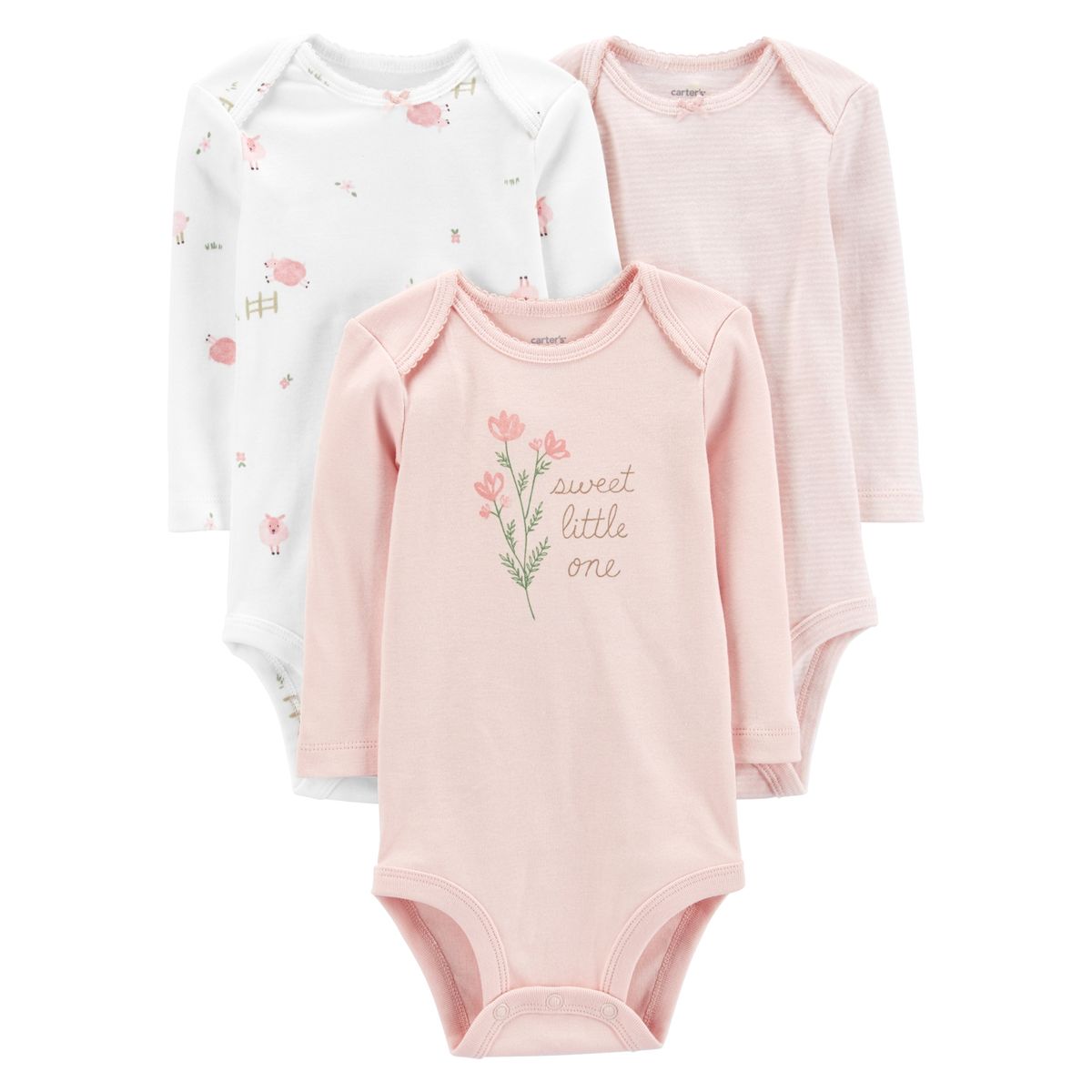 CARTER'S - Body Algodón Pack 3 Unidades Bebé Niña Carter's