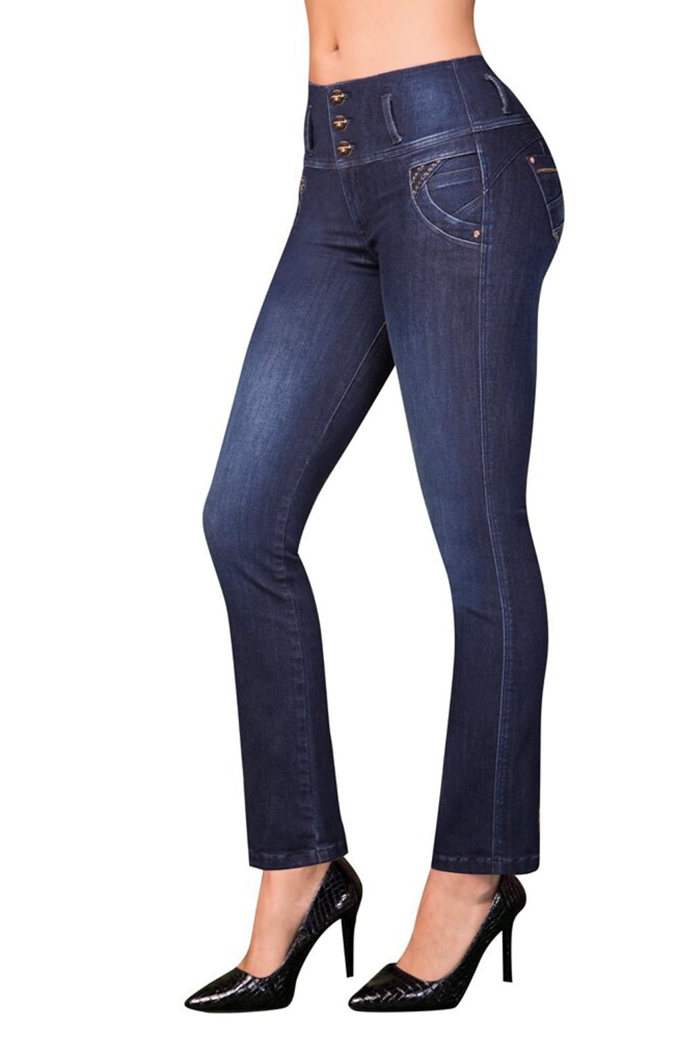 TYT - Jeans Clásico Colombiano Levanta Cola Violeta Tyt