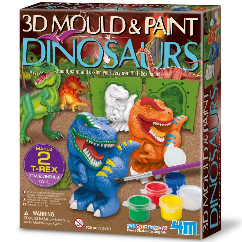 4M - Dinosaurio Moldea Y Pinta 3D Juego Educativo 4M