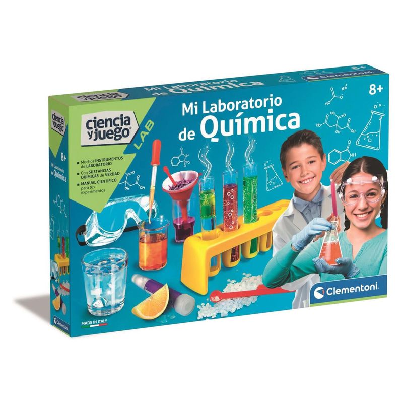 CLEMENTONI - Juego De Ciencias Para Niños Ciencia Laboratorio Quimica 120 Exp