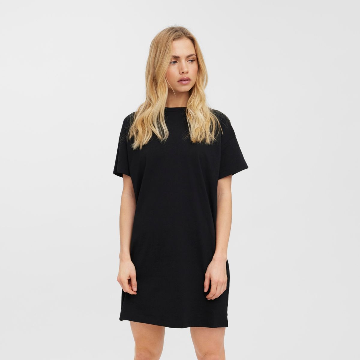 VERO MODA - Vero Moda Vestido Tipo Polera Manga Corta Algodón Mujer