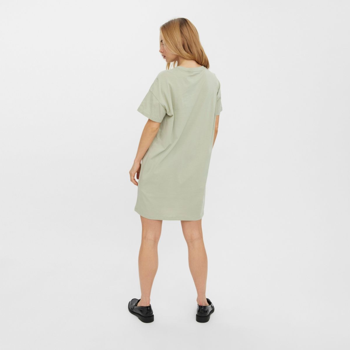 VERO MODA - Vero Moda Vestido Tipo Polera Manga Corta Algodón Mujer