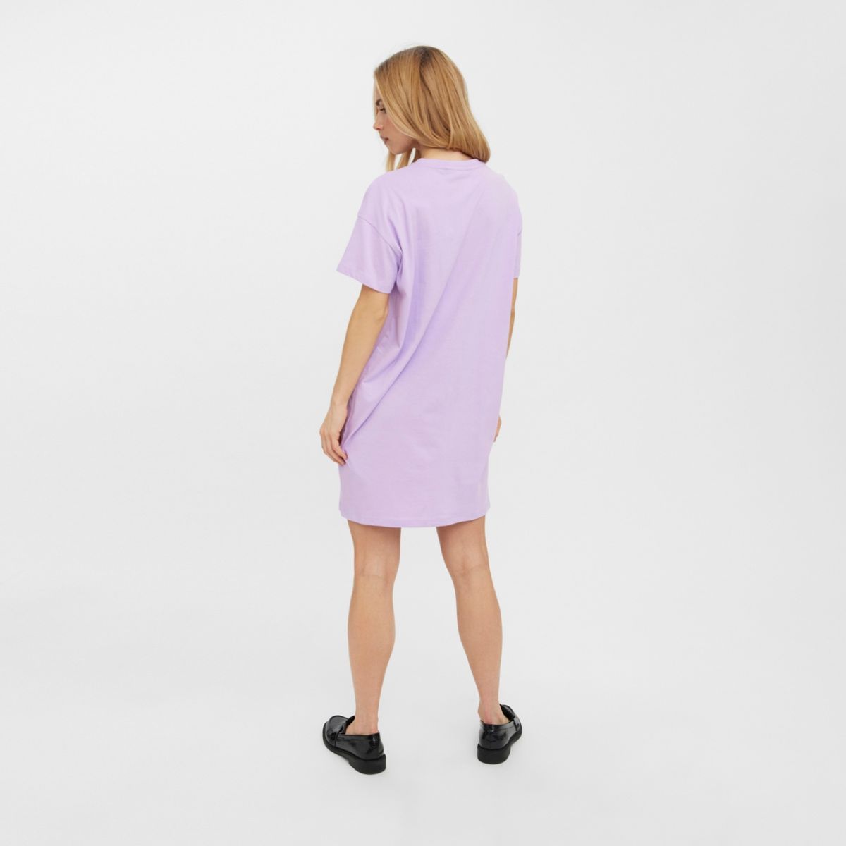 VERO MODA - Vero Moda Vestido Tipo Polera Manga Corta Algodón Mujer