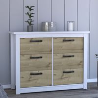 Cómoda bi color 6 cajones