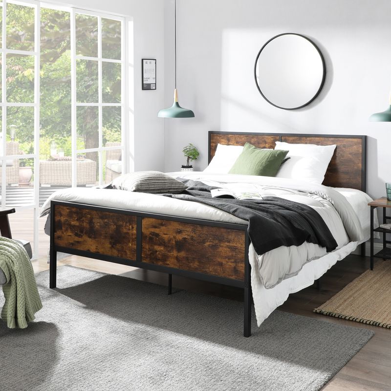 FMFURNITURE - Cama Fm Furniture 2 Plazas Metalwood  Fm Furniture Fm Furniture Fmfurniture