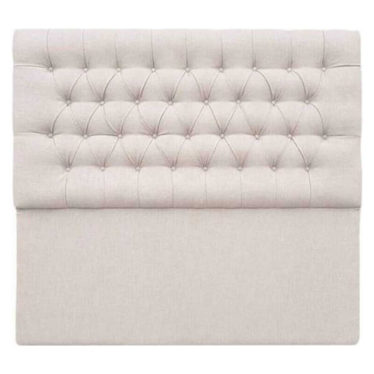 VINTAGE MOBEL - Respaldo Capitone Lino Marfil 2 Plazas