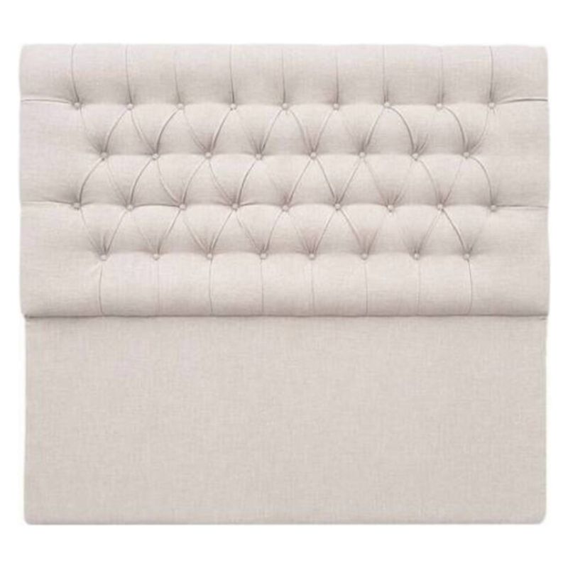 VINTAGE MOBEL - Respaldo Capitone Lino Marfil 2 Plazas