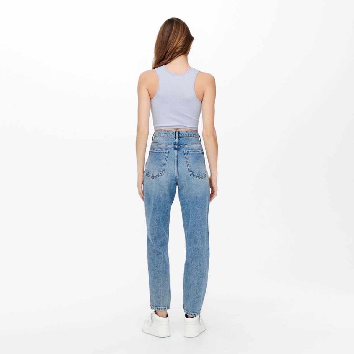 ONLY - Polera Lisa Sin Manga Algodón Mujer Only