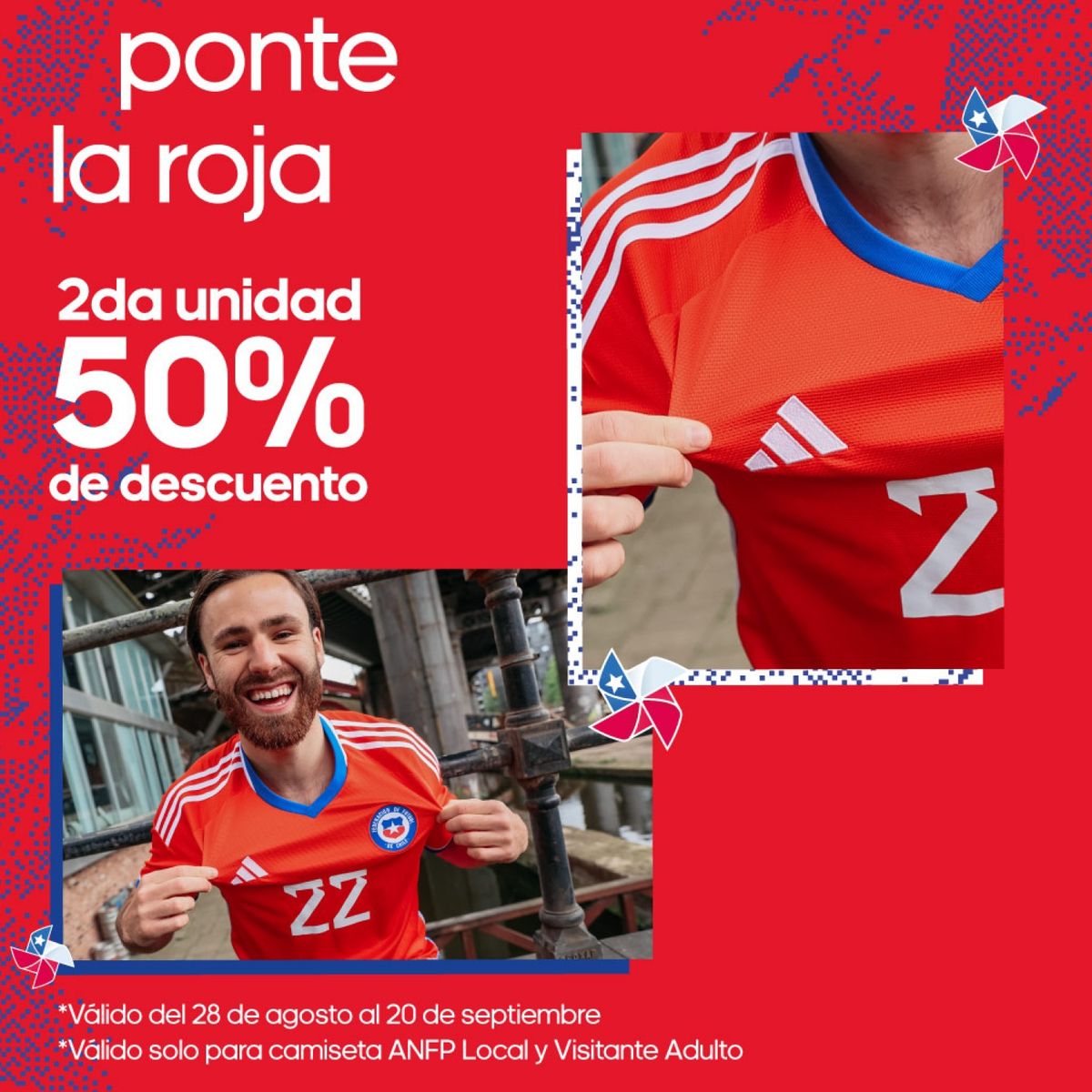 ADIDAS - Adidas Camiseta de Fútbol Selección Chilena Mujer