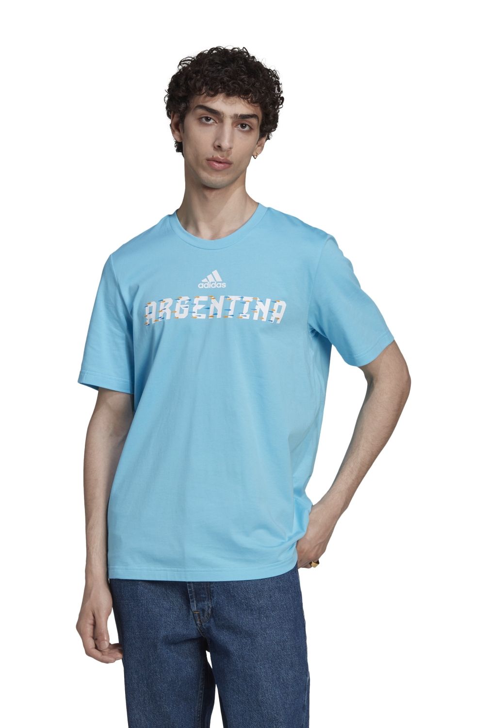 ADIDAS - Polera Deportiva Manga Corta Argentina Hombre Adidas