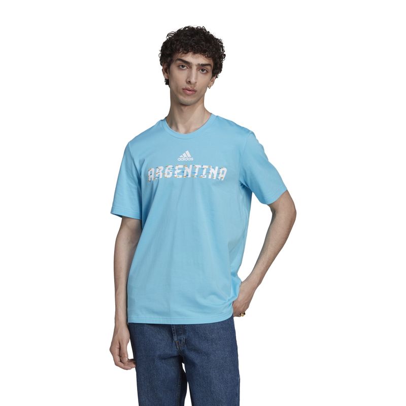 ADIDAS - Polera Deportiva Manga Corta Argentina Hombre Adidas