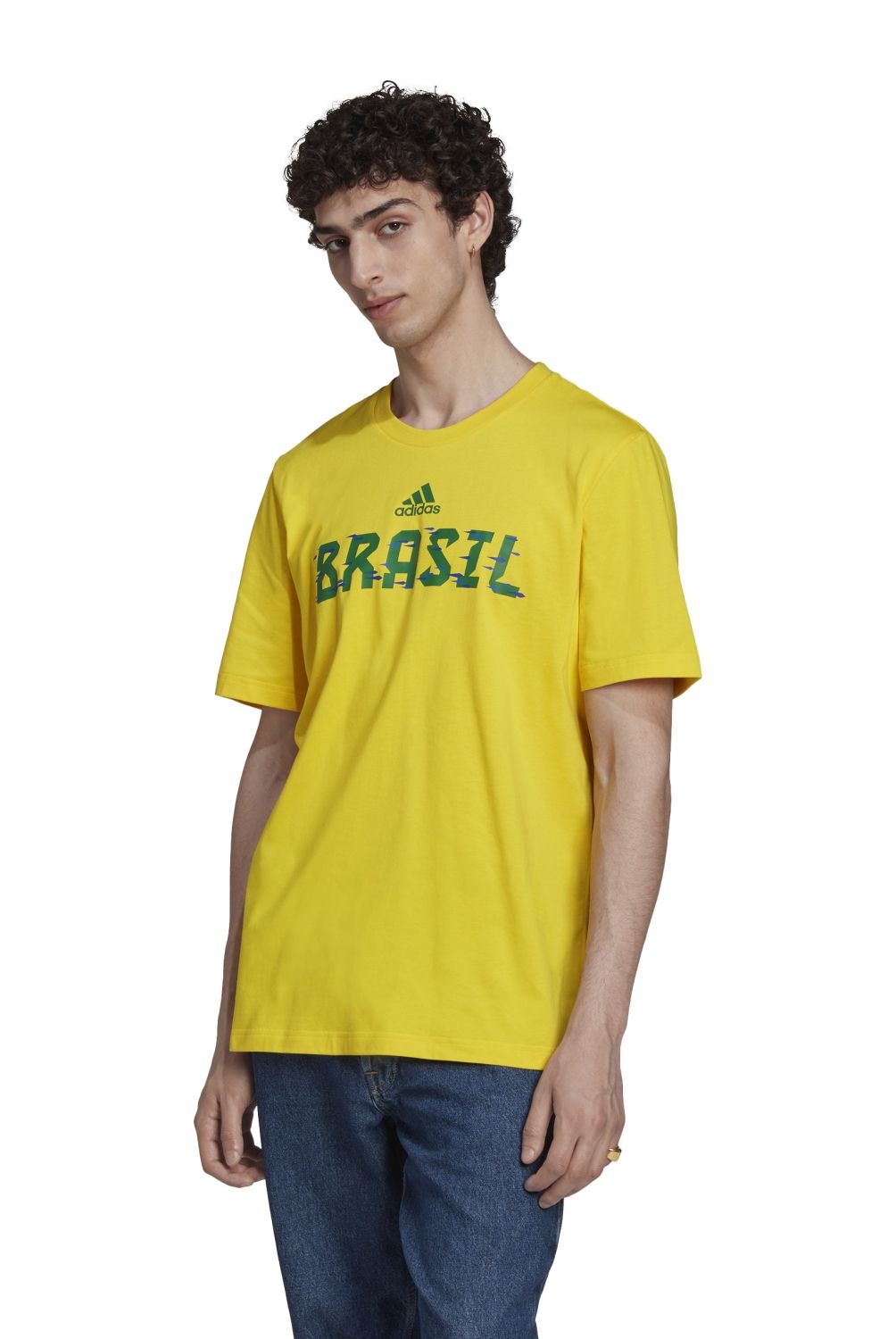 ADIDAS - Polera Deportiva Manga Corta Brasil Hombre Adidas