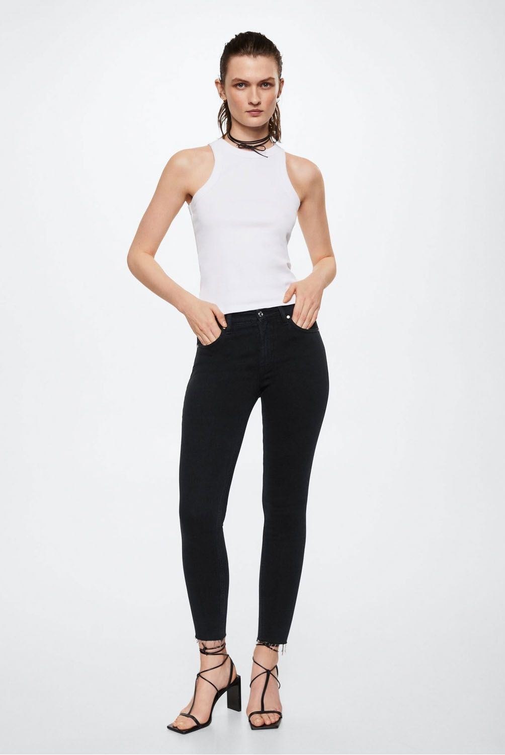 MANGO - Jeans Skinny Isa Tiro Medio Mujer Mango