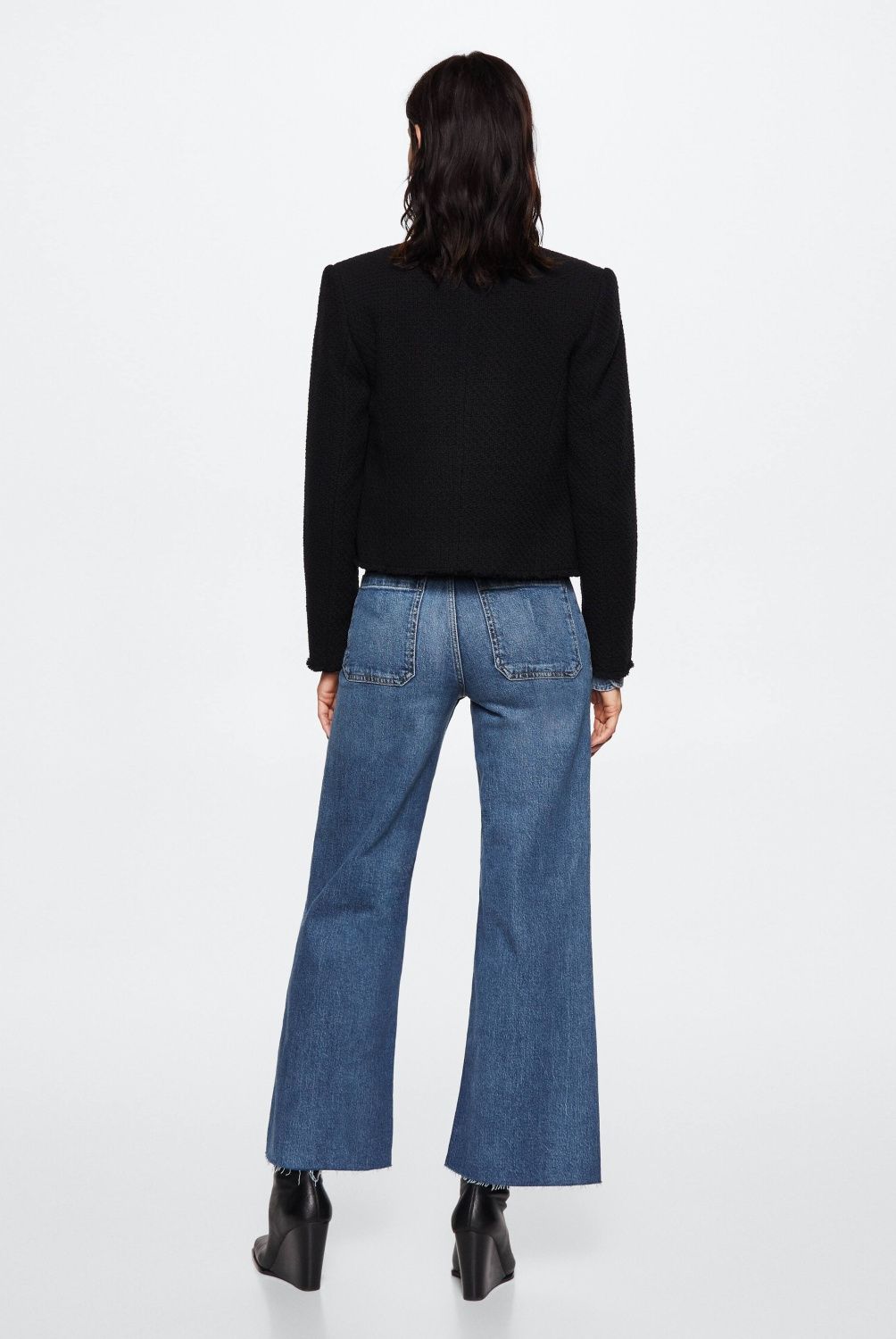 MANGO - Jeans Culotte Catherin Tiro Alto Mujer Mango