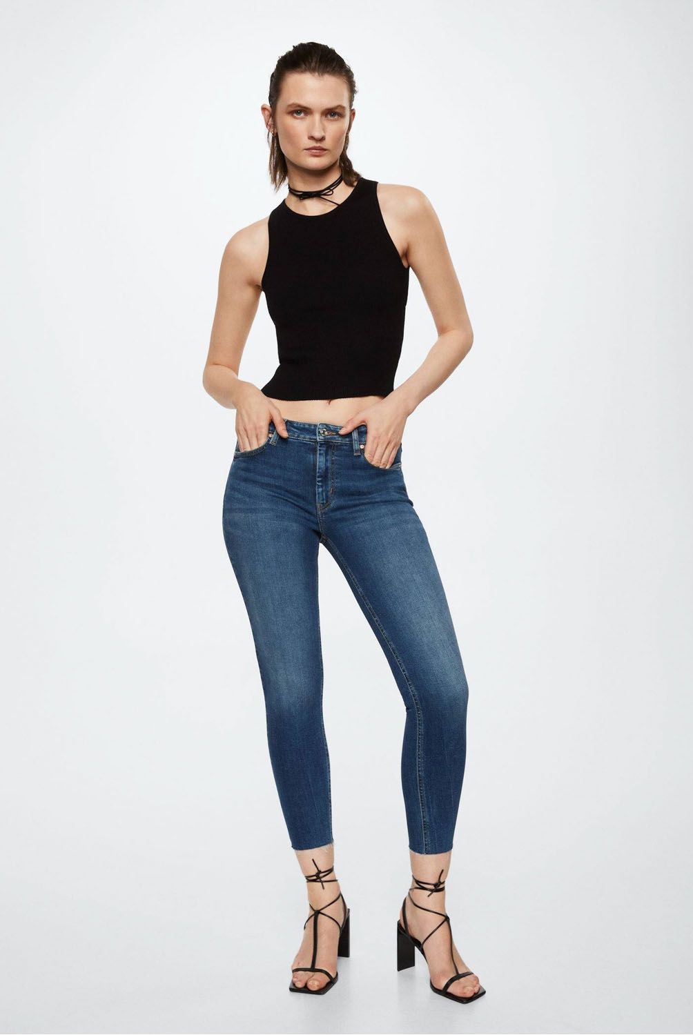 MANGO - Jeans Skinny Isa Tiro Medio Mujer Mango