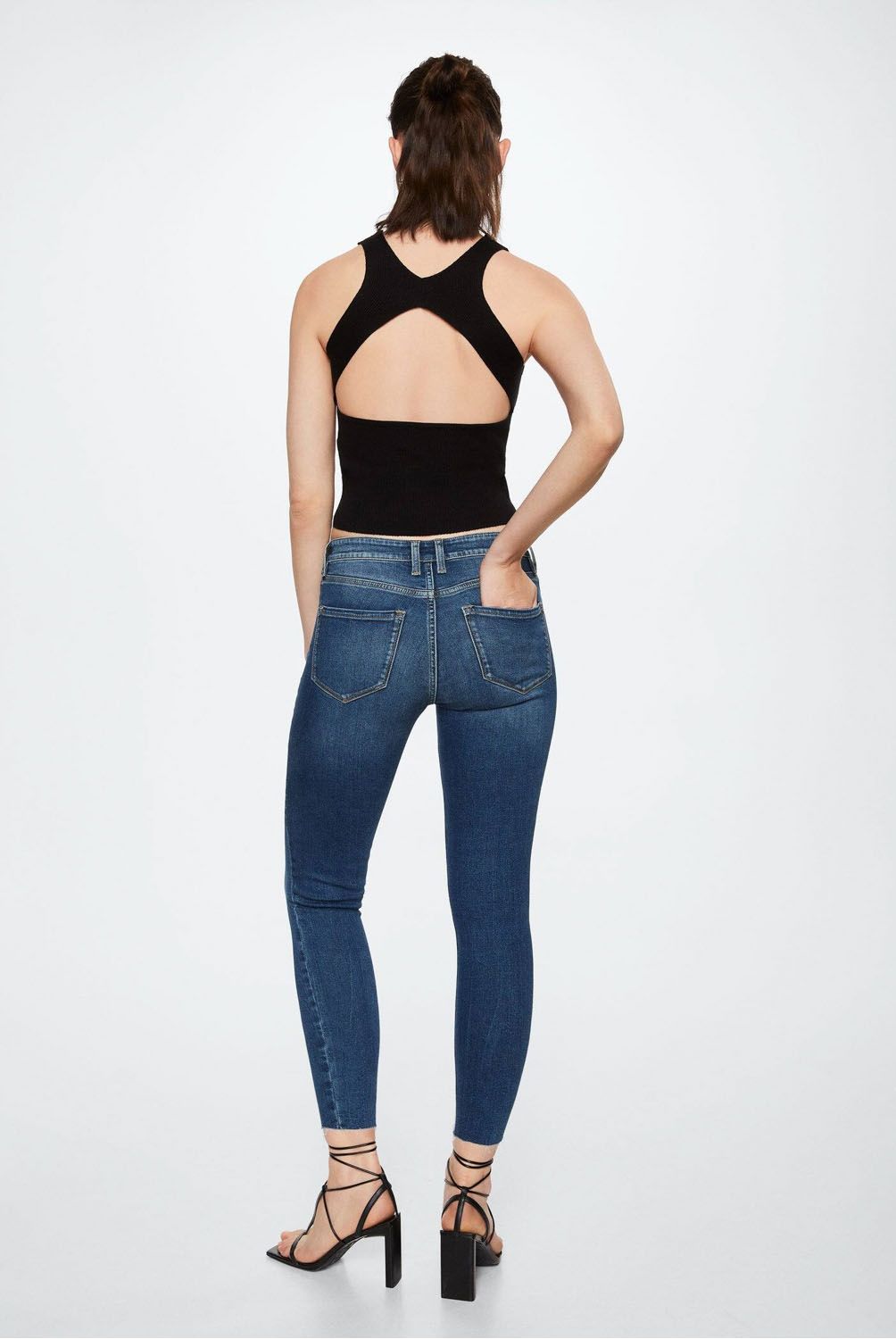 MANGO - Jeans Skinny Isa Tiro Medio Mujer Mango