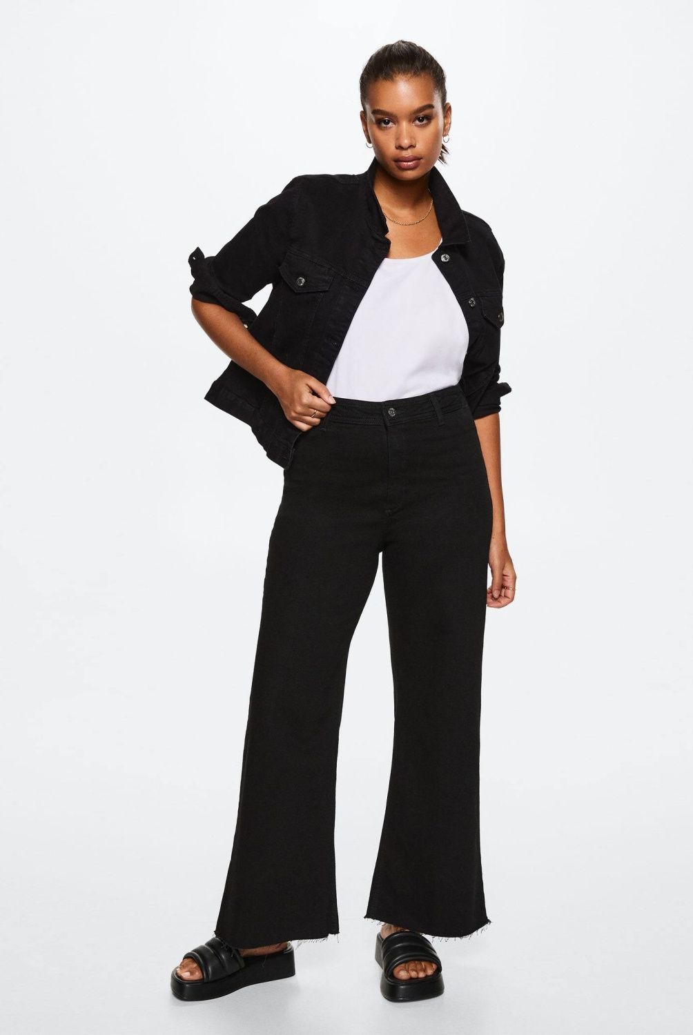 MANGO - Jeans Culotte Catherin Tiro Alto Mujer Mango