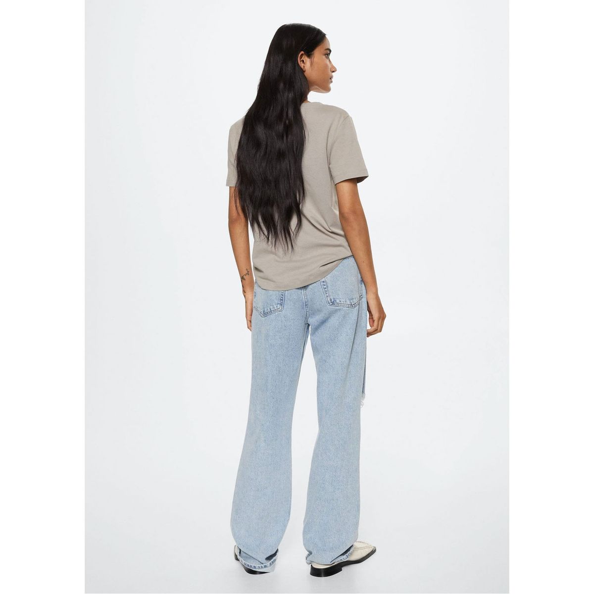 MANGO - Polera Básica Algodón Chalapi Mujer Mango
